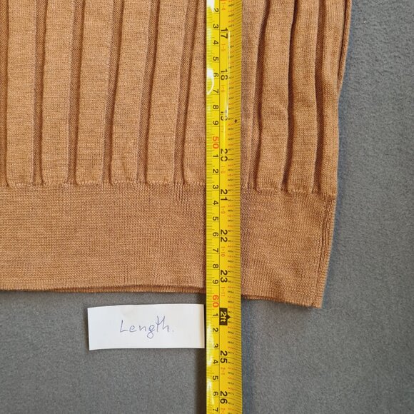 Frank and Oak Women Knit Sweater Polo Neck Long Sleeves Size XL Merino Wool - Picture 11 of 11